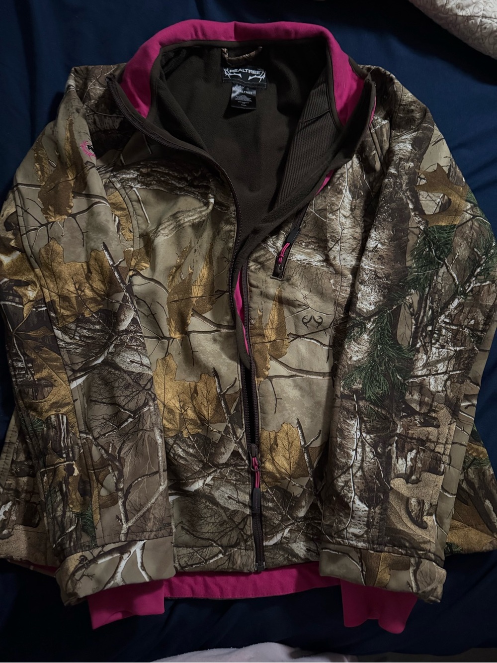 Realtree Kids Camo Puffer Jacket with Pink Accents